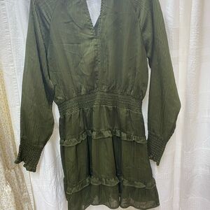 Glam Sage Green Elegant Dress